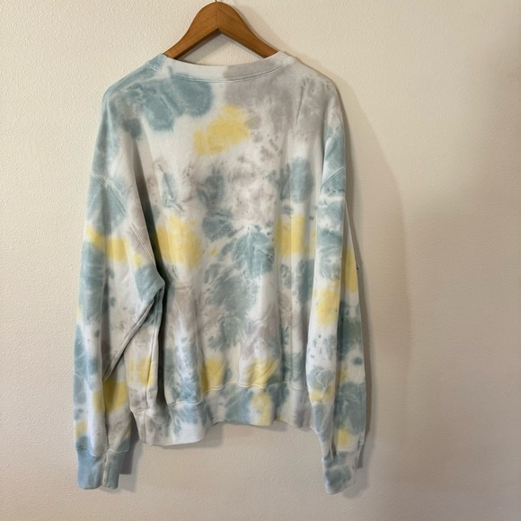 Disney Parks Mickey Mouse Tie-Dye Fleece Pullover Pastel Oversized-Large - Picture 3 of 11